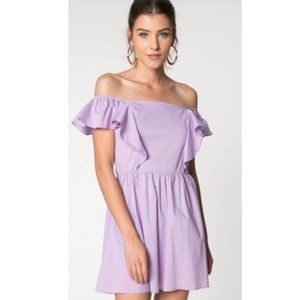 Apricot Lane lilac off-shoulder dress